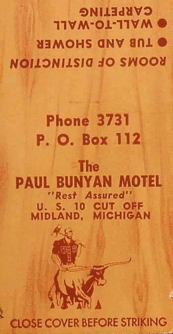 Paul Bunyan Motel - 1940S  Matchbook
